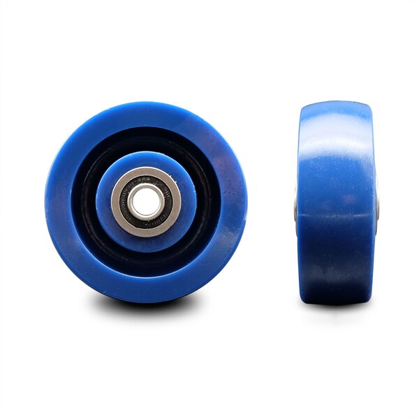 SCC - 4" Solid Polyurethane Wheel Only w/Ball Bearing-1/2" Bore-700 lbs Capacity